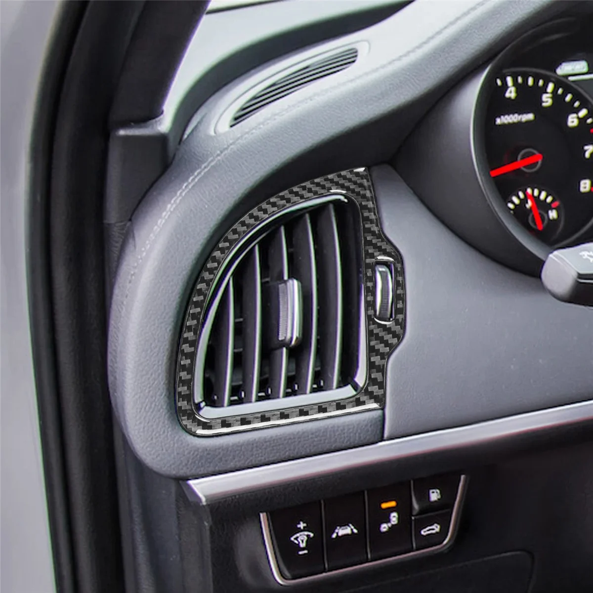 

Для Kia Stinger 2019-2023 приборная панель с обеих сторон, накладка на воздуховыпускное отверстие, аксессуары для украшения салона автомобиля, наклейка