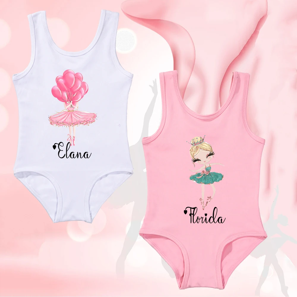 Personalised Girls Ballet Leotard Little Dancer Tee Princess Ballerina Shirt Girls Gymnastics Leotard Dance Recital Outfit