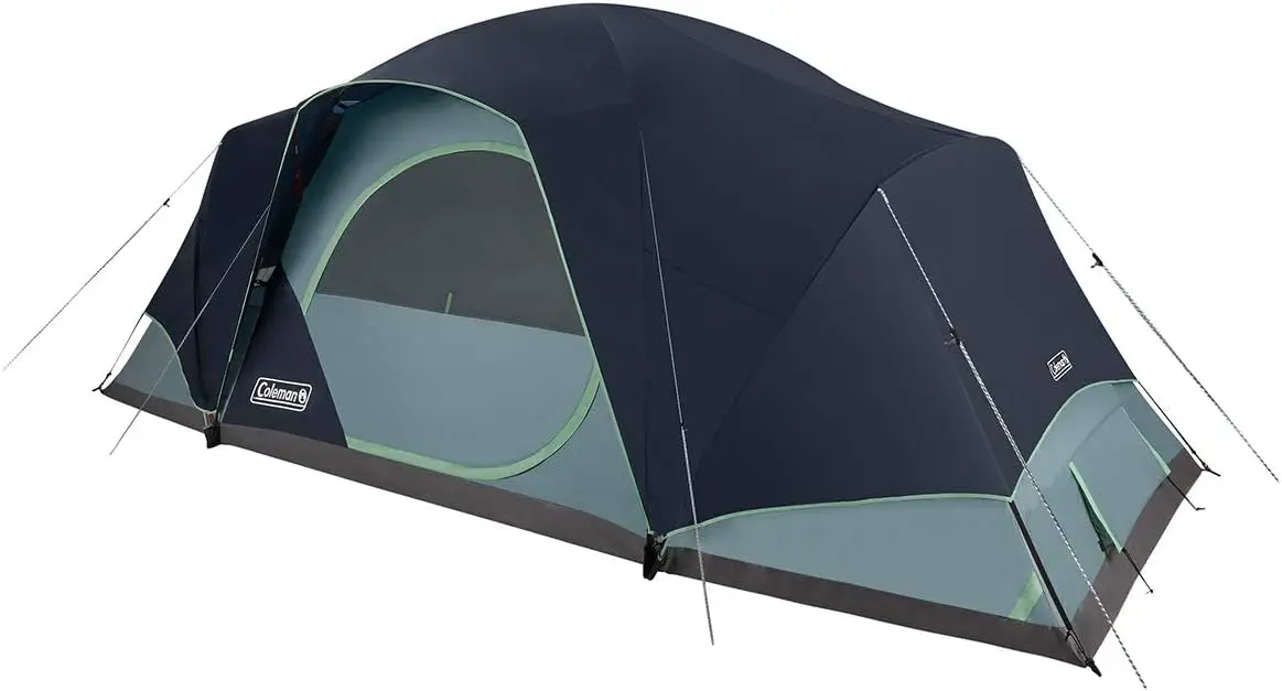 Family Camping Tent, Includes Rainfly, Carry Bag, Storage Pockets, Ventilation, and Weatherproof Liner, Blue Nights