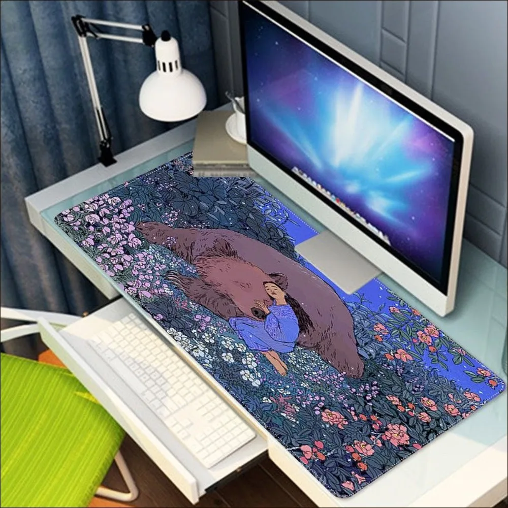 Mysterious Forest Mousepad Your Own Mats Keyboards Mat Rubber Gaming mousepad Desk Mat Size for Game Keyboard Pad for Gamer