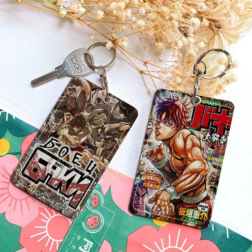 

Baki Anime Badge Holder Keychain for Bank Business Work Card Holder Student Card Protective Case Bus Card