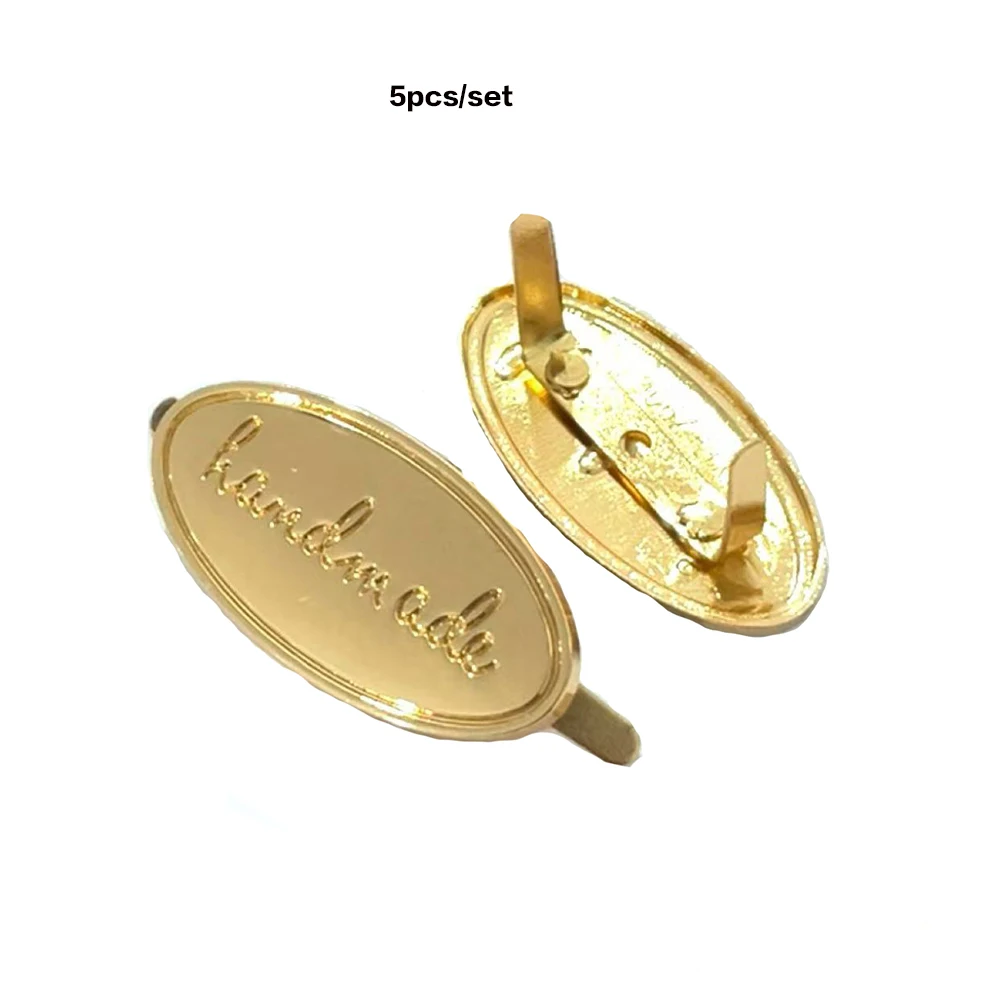 5Pcs/Set DIY Bag Making Tags, Bag Hardware Accessories, Decorative Tags, DIY Handmade Bag Hardware Decorative Buckles, Handmade Iron Tags
