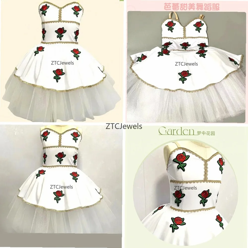 

Flower Fairy Ballet Dress Girls Romantic Tutu Long Cosplay Professional Ballerina Costume Flora Awakening
