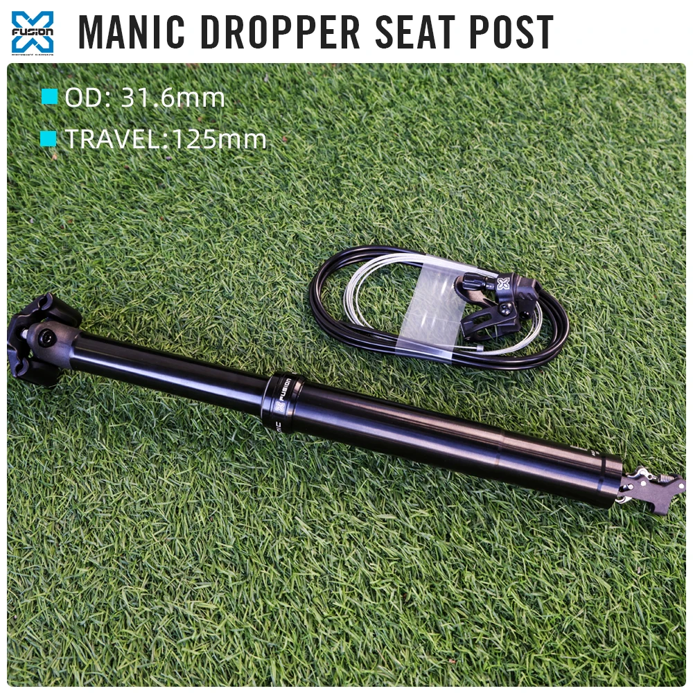 AliExpress NONE X-fusion Manic MTB Dropper Seatpost 31.6MM 125mm Internel Cable Dropper Seatpost for Mountain Bike Gravel Seatpost
