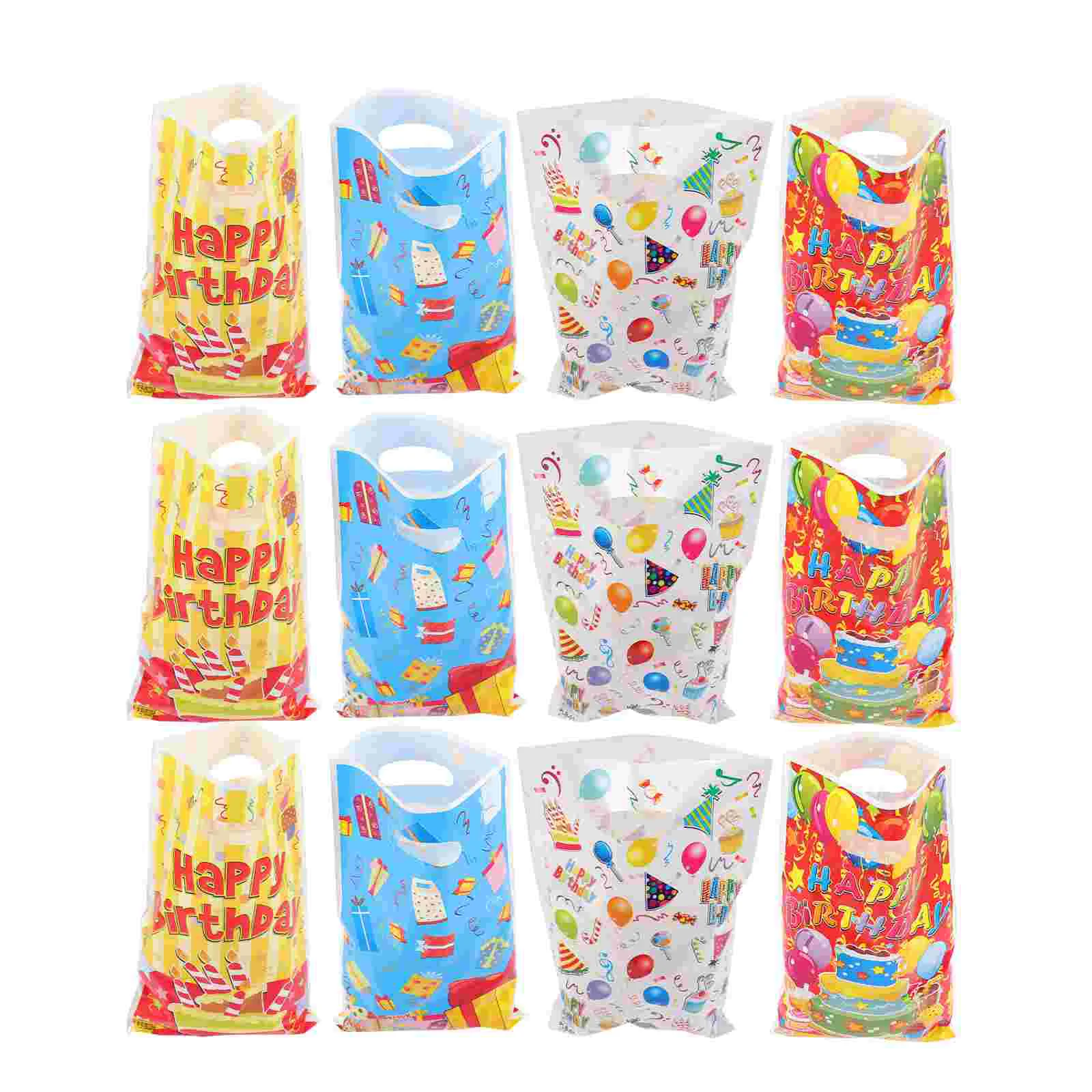 40 Pcs Party Favor Bag Goodies Bags Plastic Gift Candy Paper Handheld Packaging Treat Kids Birthday Party Favors Supplies