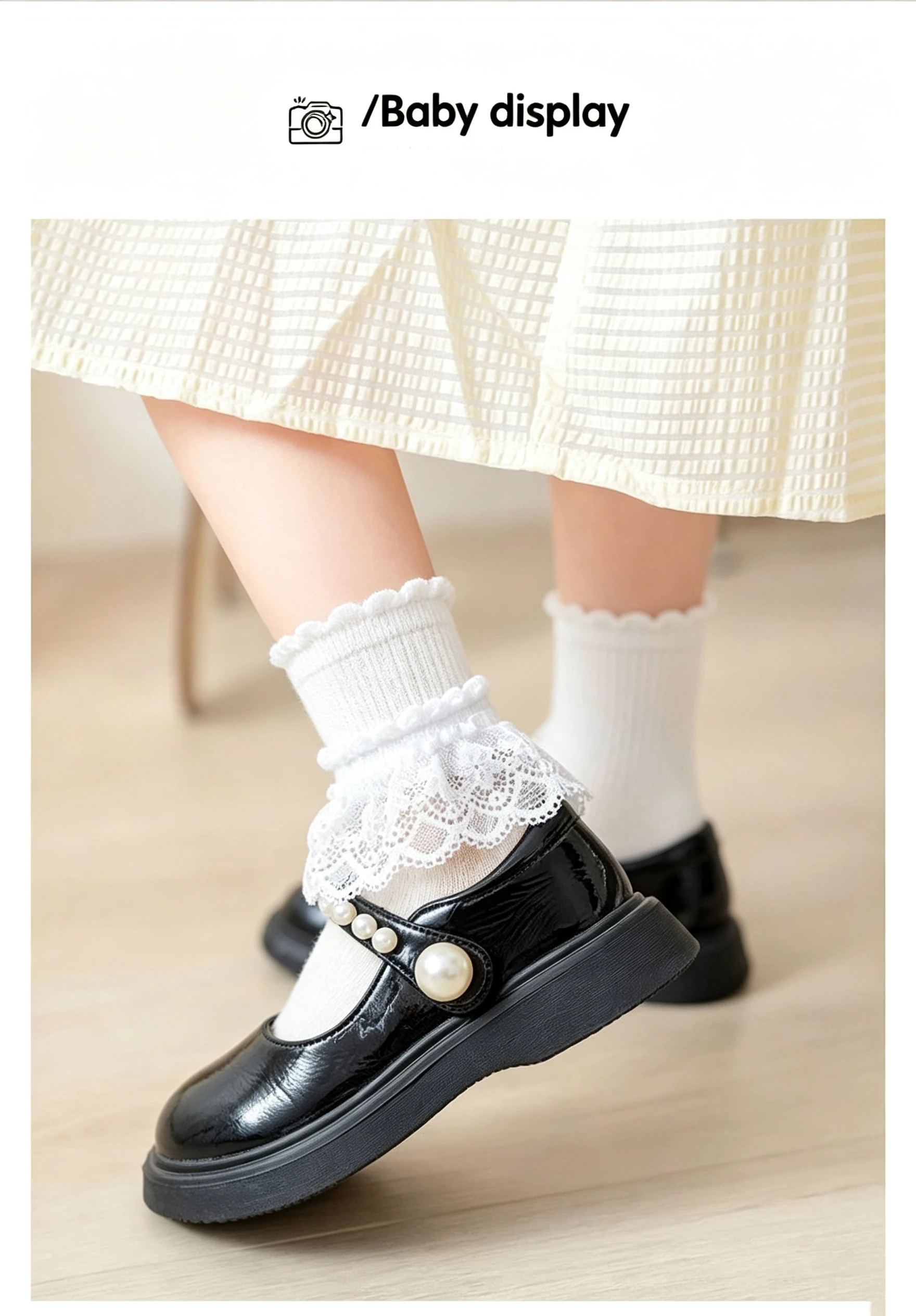 5 Paar Mädchen-Spitzensocken mit Rüschen, Sommerliche Dünne Transparente Kristallnetz-Socken mit Herzmuster, Atmungsaktive Prinzessinnen-Socken für Kleine Mädchen – Detail 1