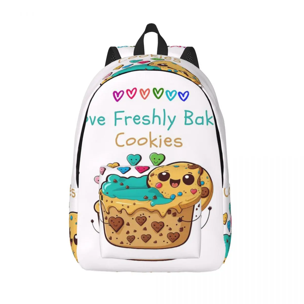 

Love Freshly Baked Cookies Backpack Student Boys Girls BookBag Kids School Bag Computer Shoulder Bags for Men Women