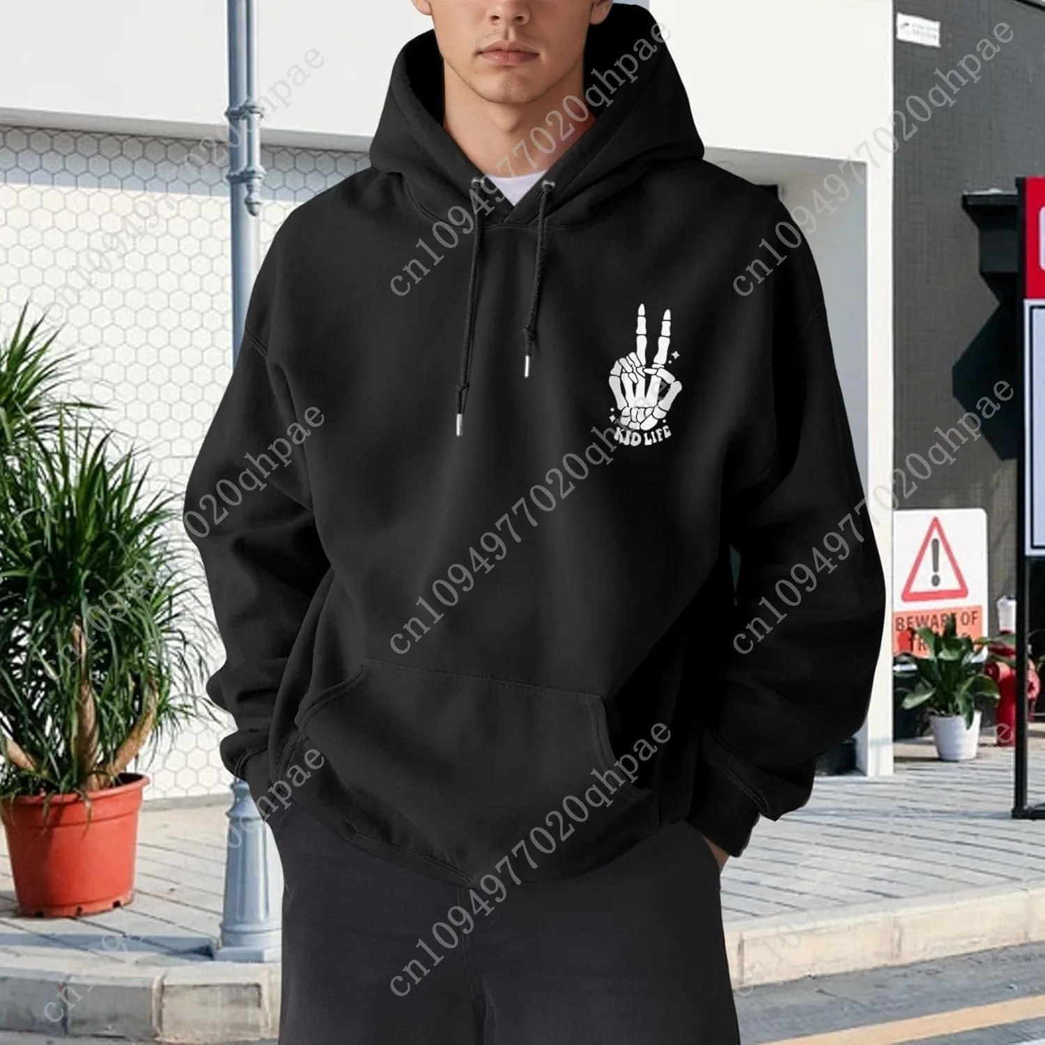 Boys Graphic Hoodies Funny Hooded Sweatshirt for Teen Boys Skeleton Printed Youth Boy Streetwear Pullover Hoodie