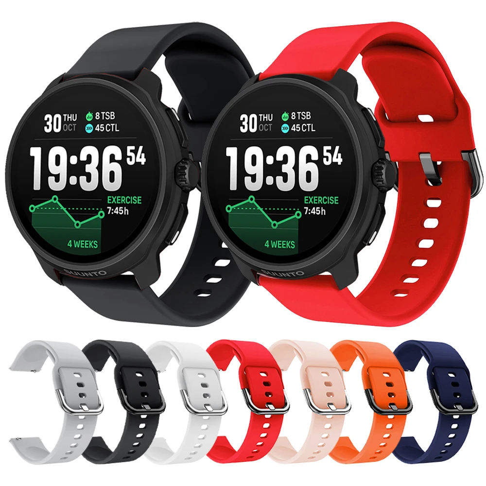 20 mm 22 mm Sport-Silikon-Uhrenarmband für SUUNTO Race 2/RACE Run/RACE S/Ocean/VERTICAL/5 9 Peak Pro/3 Fitness-Armbänder