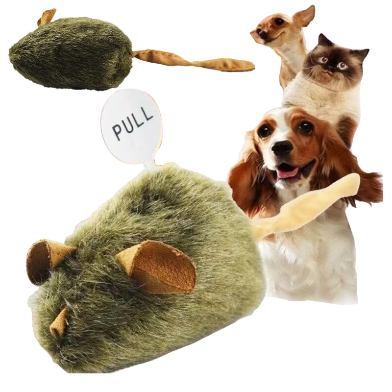 Funny Plush Cat Toy Simulation Mouse Automatic Chirping Interactive Mice Cat Toy Bite Resistance Relieve Boredom Kitten Supplies 6
