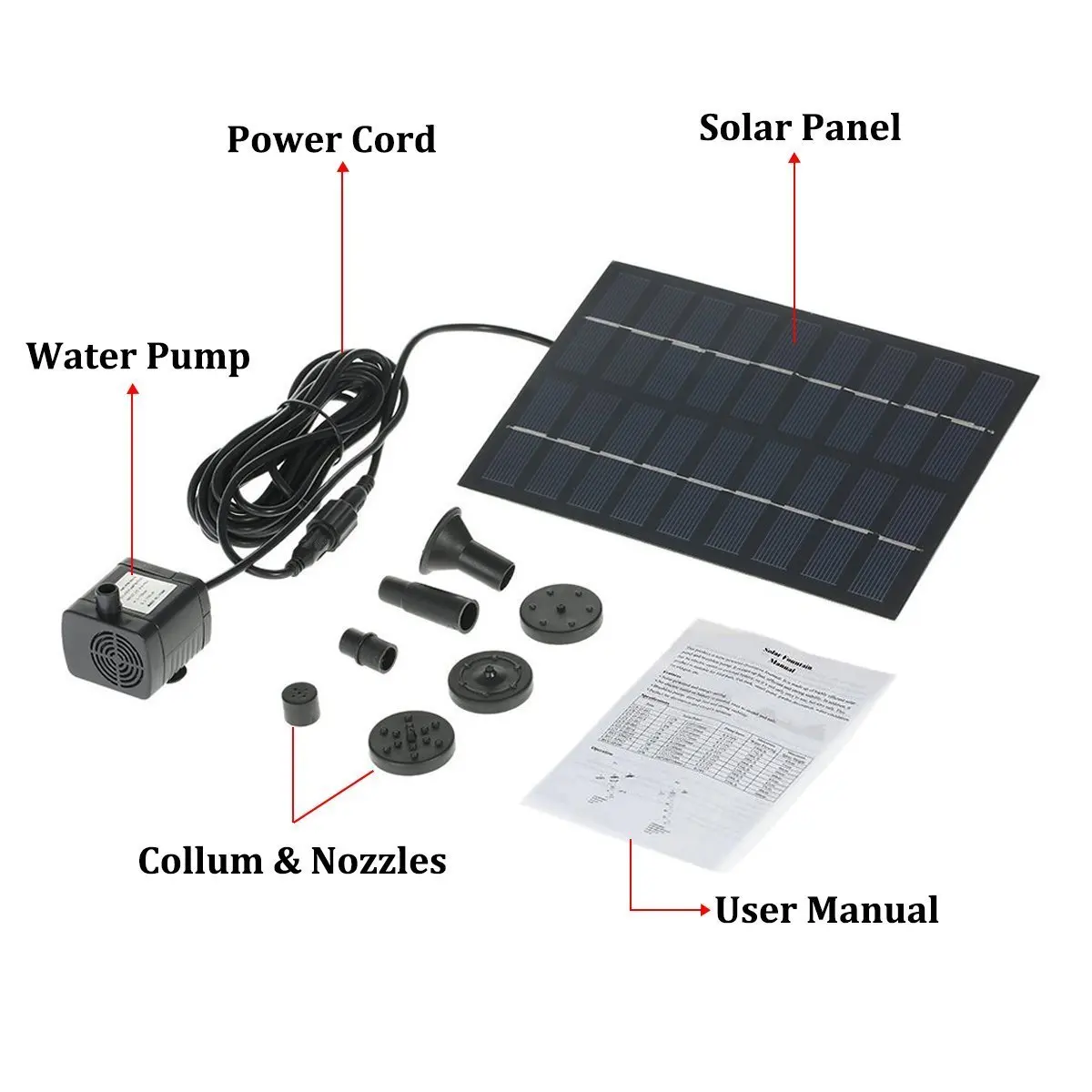 

1,8 водяной насос для полива на открытом воздухе, погружной фонтан для пруда, бассейна, аквариума, фонтанов, носик, сад, патио, максимум F
