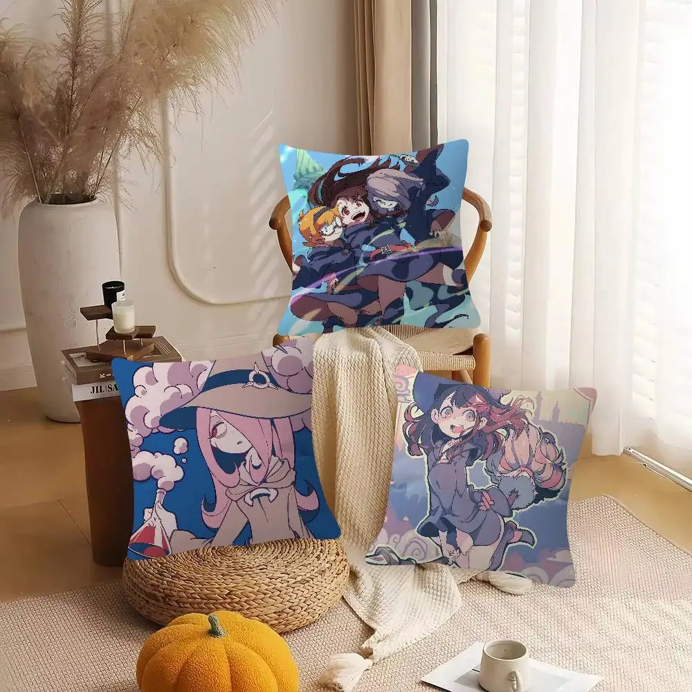 Anime Little Witch Academia Cute Cartoon L Game Cushion Cover Pillowcase Upholstery Sofa Throw Pillow Home Decor Pillowcas