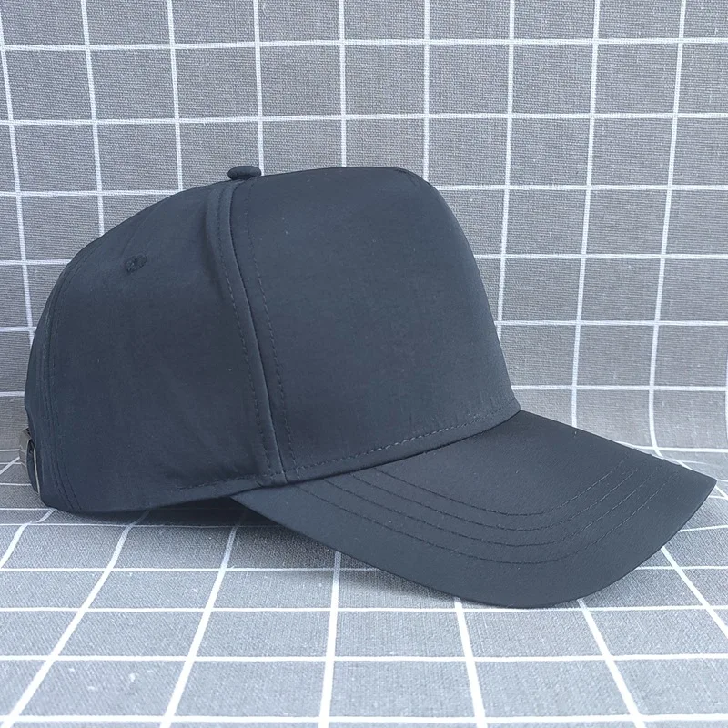 Men's top hat black plus deepen big size baseball cap women's big head round cap men's summer visor