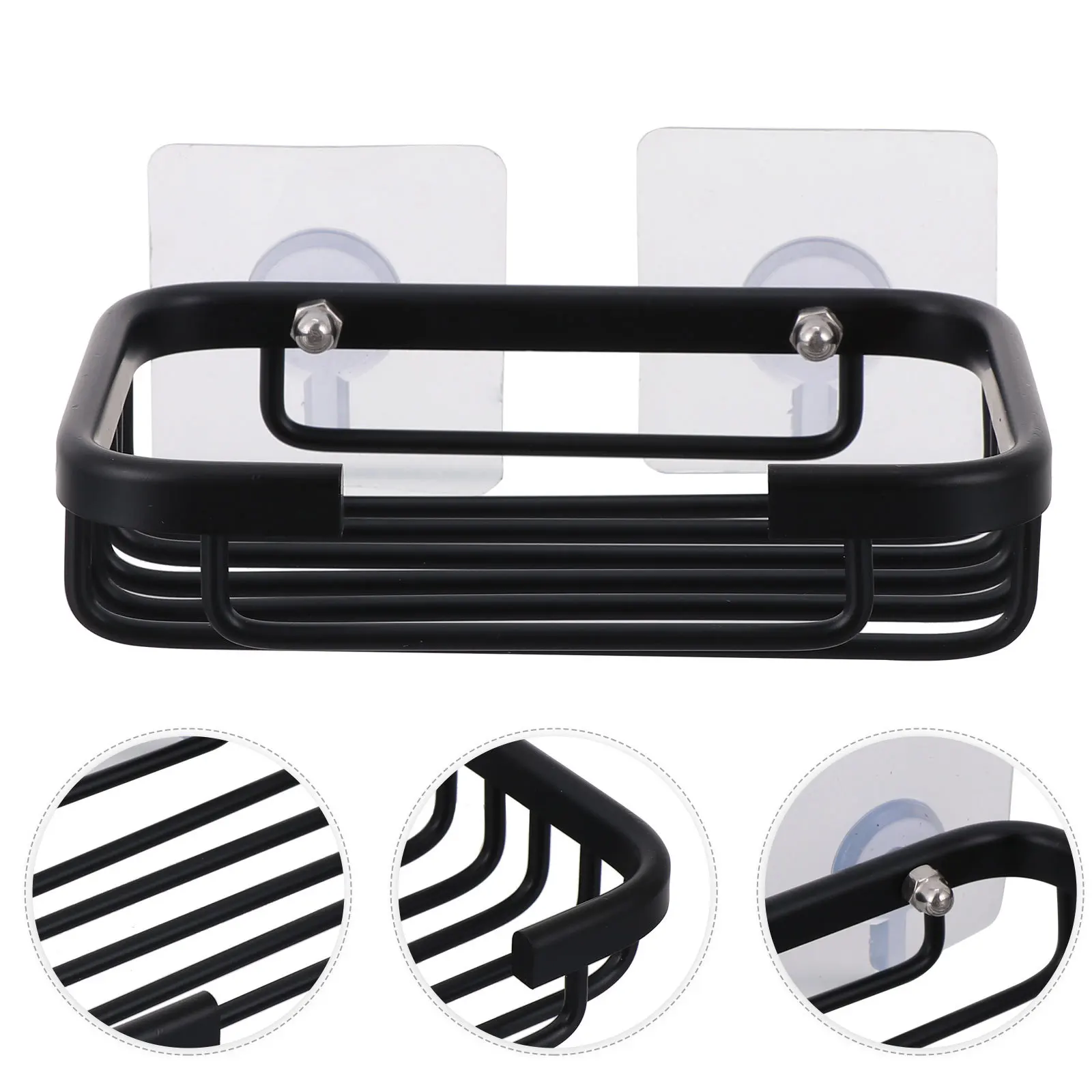 

1Set Wall-Mounted Soap Rack Aluminium Soap Holder Self-Draining Bathroom Storage Organizer Rust-Resistant Practical