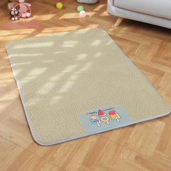 Summer pet dog sleeping with non-slip anti hissing and biting rattan mat ins style pad cats and dogs universal cooler dog kennel