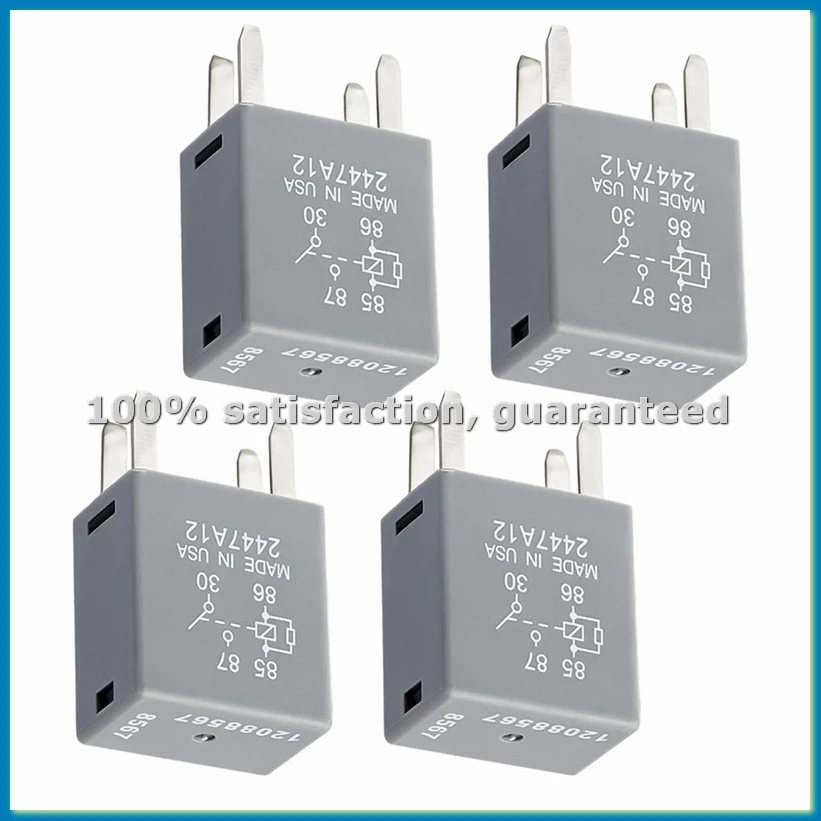 4Pcs 12088567 8567 Automotive Relay - 12VDC 30A 4-Pin,Automotive Relay 12088567 Fit for , , ,-A56M