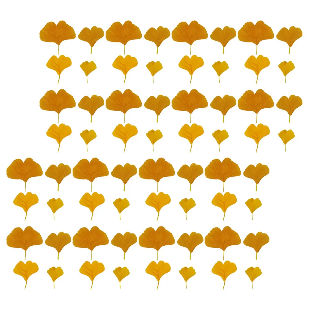 

108 Pcs Ginkgo Leaves Bright Yellow Silk Ginkgo Leaf Decor Fake Fall Decor Party Supplies Wedding Home Scatter