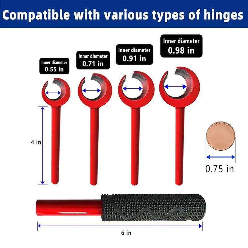 A02M-Hinge Adjustment Wrench Set - Multi-Size Precision Tool Kit For Door And Cabinet Alignment