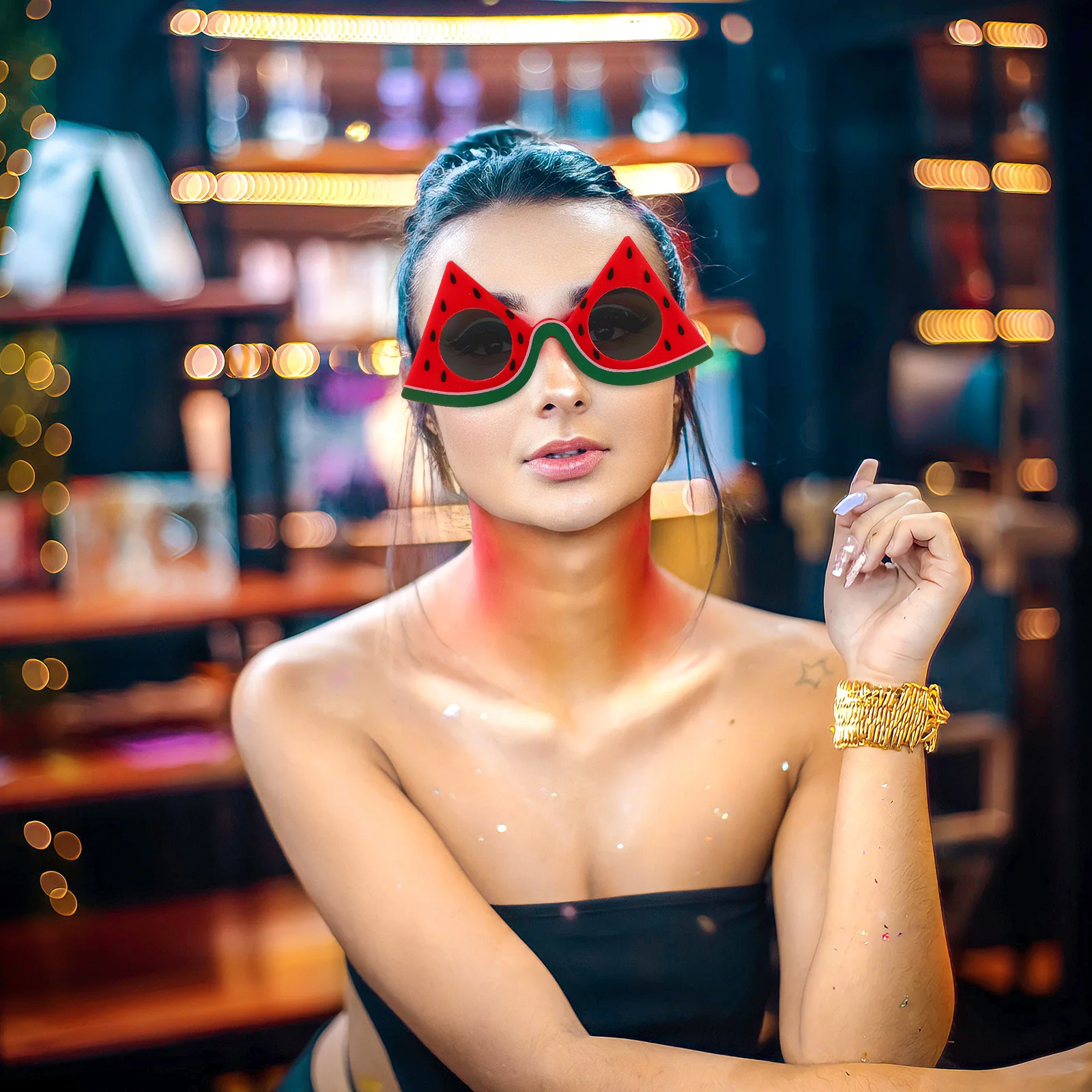 

Watermelon Glasses Themed Sunglasses Cute Fruit Accessories Beach Party Decorations Funny Hawaiian Tropical Style Sunglasses