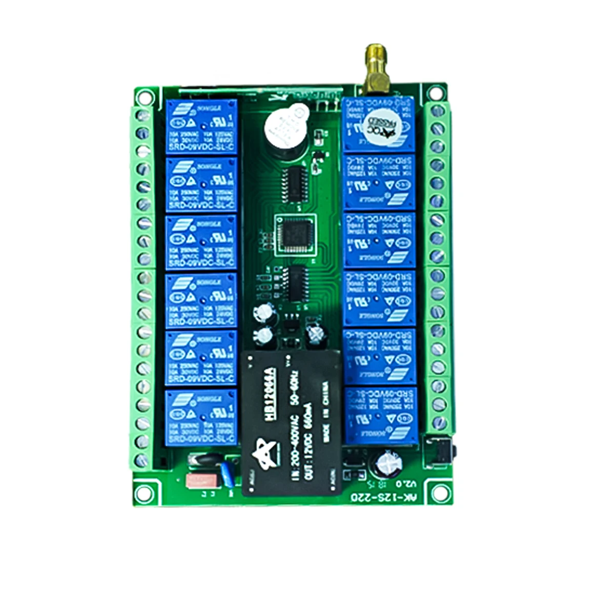 Transmissor de Longa Distância e Receptor, Telecrane Industrial, Elevador, Torre Luffing, Guindaste, 12 Canais, RF, 433 Mhz, AC220V-380V