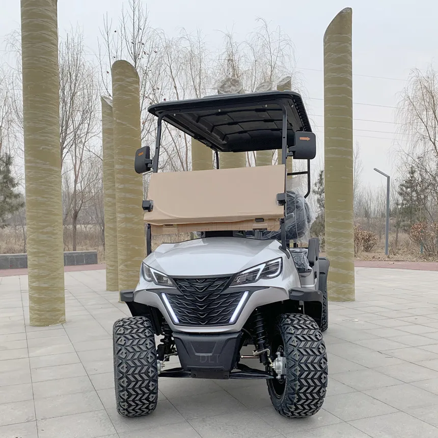 48V72V Lithium Battery 4KW/5KW/7KW AC Motor Solar Panel Powered 2/4/6-seater Hunting And Sightseeing Car Electric Golf Cart