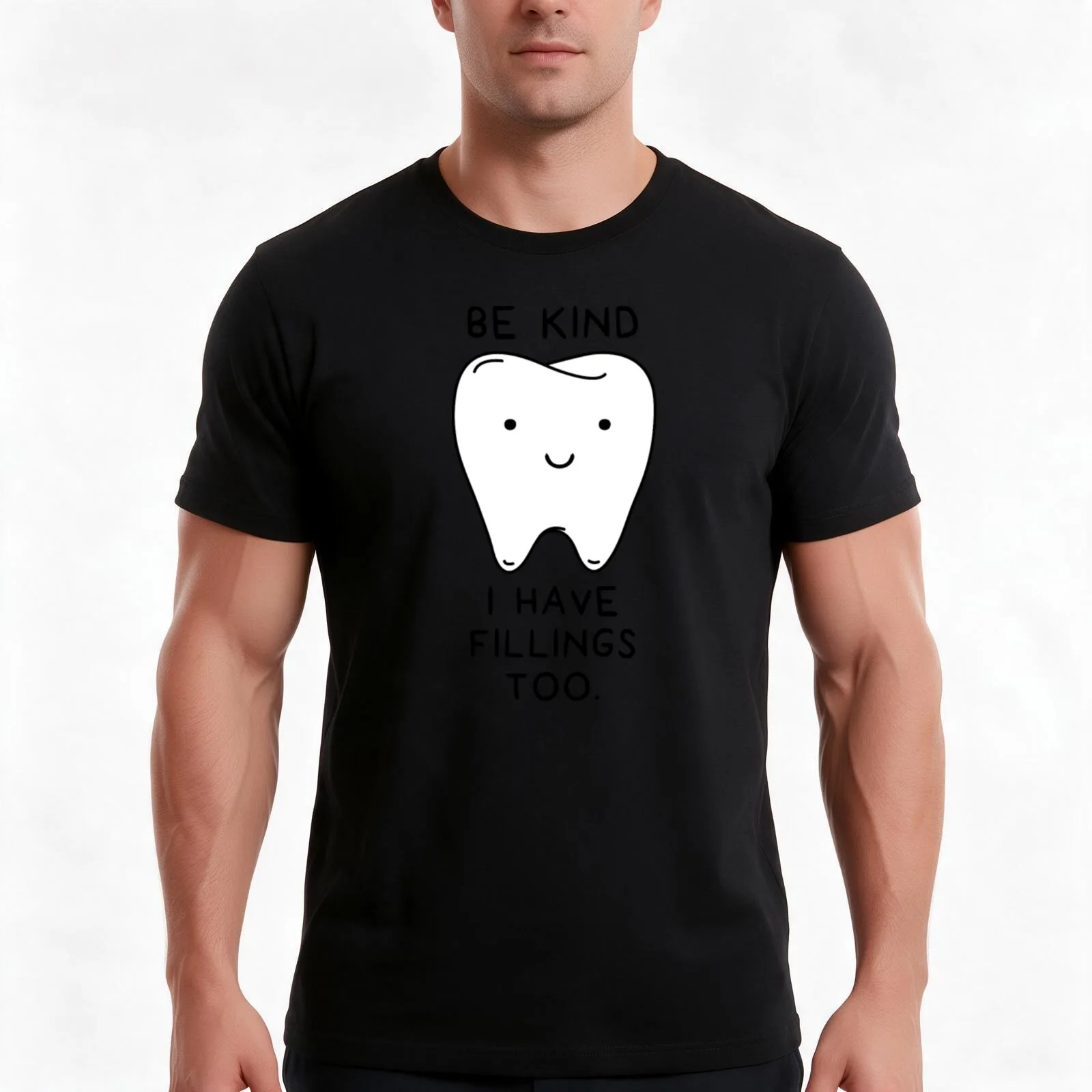 i have fillings too T-Shirt, Summer Casual Cotton Tee, Oversized Streetwear Tops, Vintage Graphic Print, Loose Fit Short Sleeve