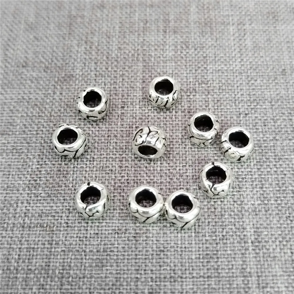 

10pcs of 925 Sterling Silver Spiral Flower Bead Pony Spacer for Bracelet Necklace 5mm