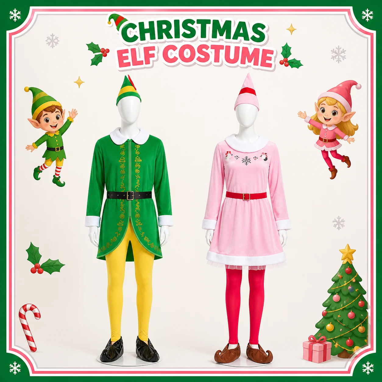 Elf Costume Christmas - Cosplay Outerwear inspired by Buddy style