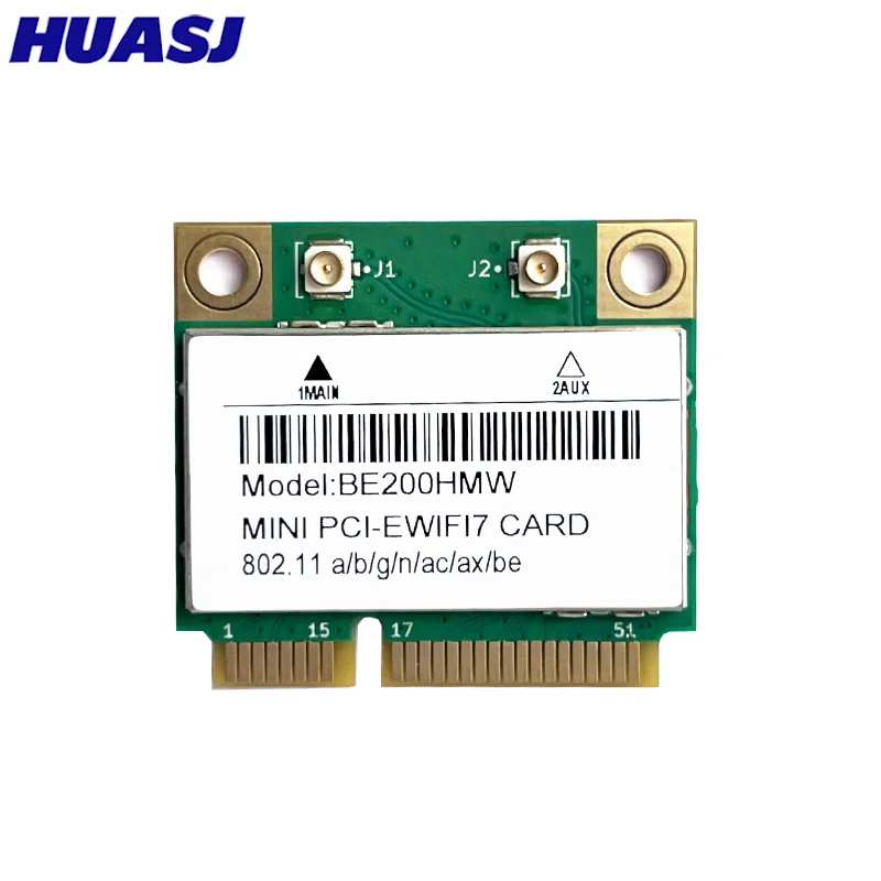 WiFi 7 Mini PCI-E WiFi Card BE200 BE200HMW 8774Mbps 2.4G/5G/6Ghz For Bluetooth 5.4 802.11BE Wireless Network Adapter For Laptop