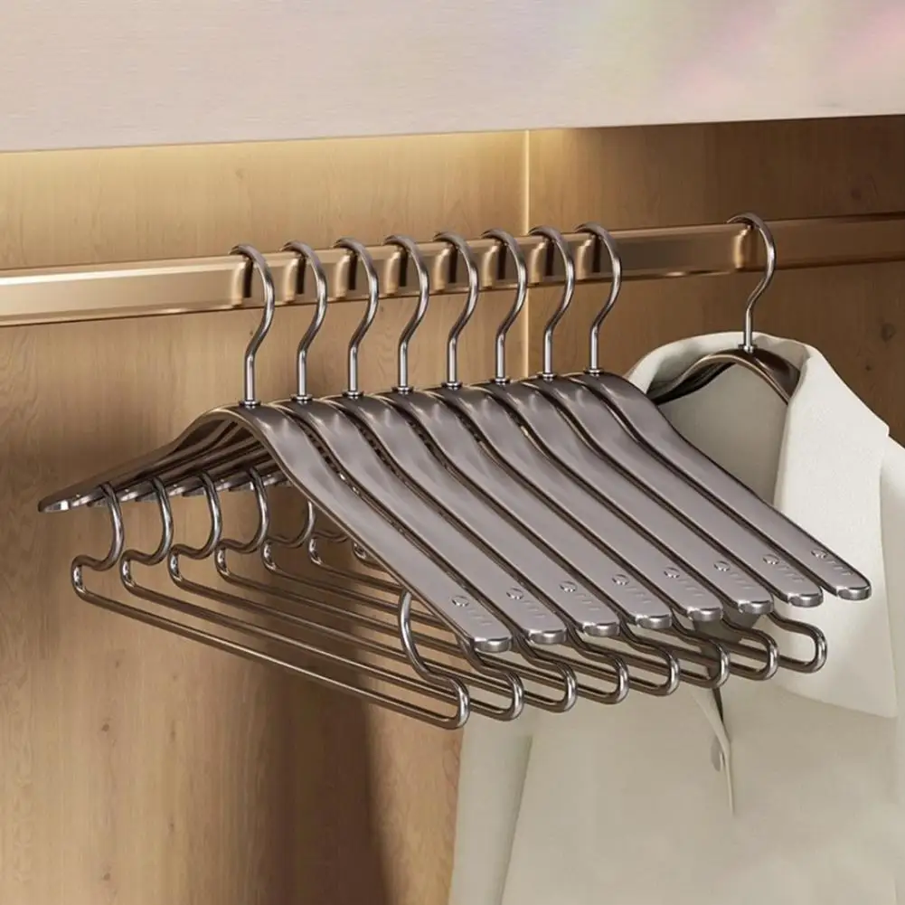 

Metal Traceless No-slip Clothes Hangers Windproof Smooth Suit Coat Hanger Clothing Driying Rack Wardrobe Organizer for Dormitory