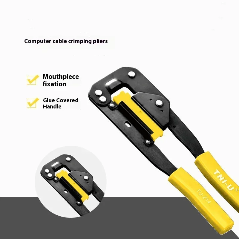 IDC Crimp Tool for Flat Ribbon Cable for Flat Ribbon Cable IDC Connectors Ratchet Type Terminal Crimping Pliers R7UB