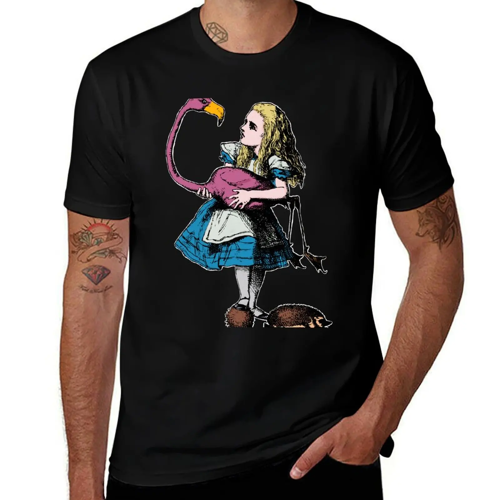 Camisa de algodón para hombre, camisetas con gráfico 100%, camiseta informal para hombre, camiseta Croquet, camiseta Alice