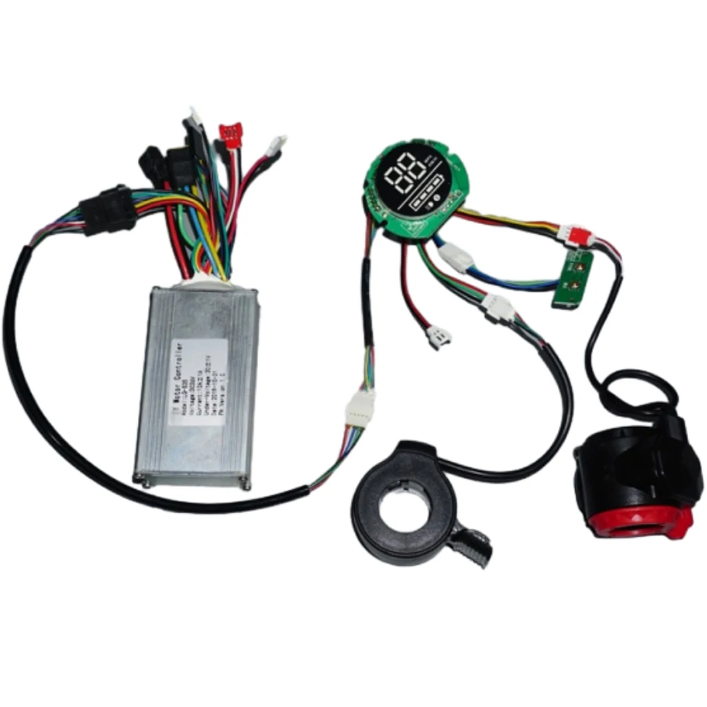 36V 350W 12A Electric Brushless Controller 8.5 Inch Brushless Motor Electric Scooter Controller with Instrument and Brake Set