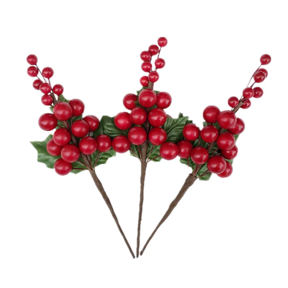

4Pcs Simulation Berry Bouquet Rustic Look Farmhouse Decoration Room Decor Party Tabletop Arrangement Berry Branches