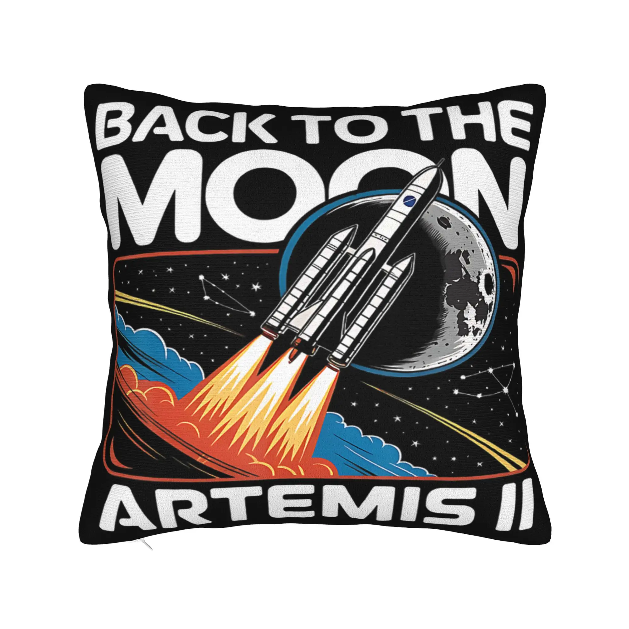 Artemis Launch Back to The Moon 2026 Pillowcases  Fashion Pillow Case For Wedding Party Home Decor Print Pillow Cover