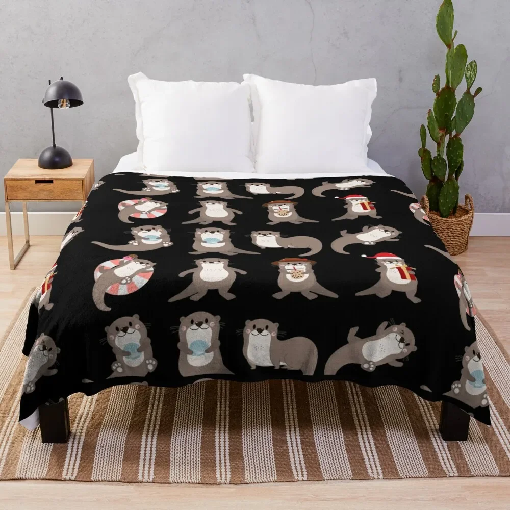 

Otter Throw Blanket for winter Luxury St Bed Fashionable Furry Blankets