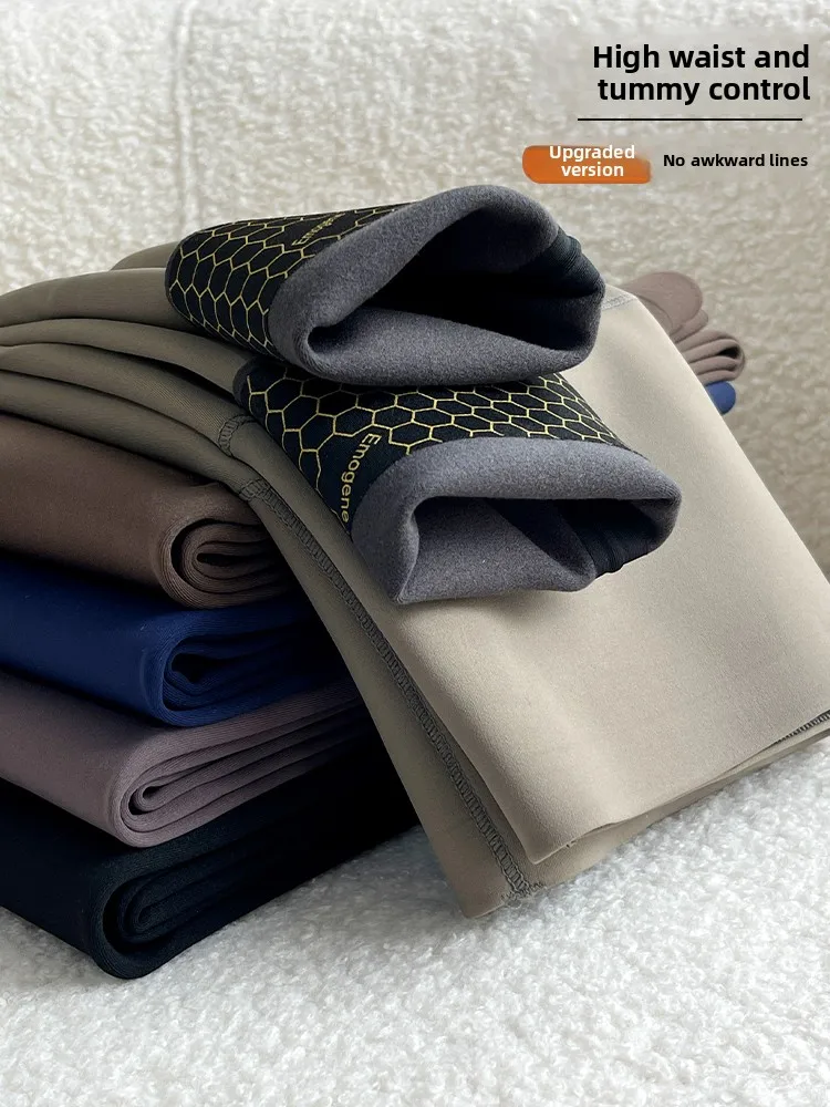 سراويل يوجا مبطنة من Fce للسيدات بخصر عالٍ بقصة ضيقة سراويل من جلد arkskin الحراري قرد مرن معزز غير ملابس شتوية كبيرة