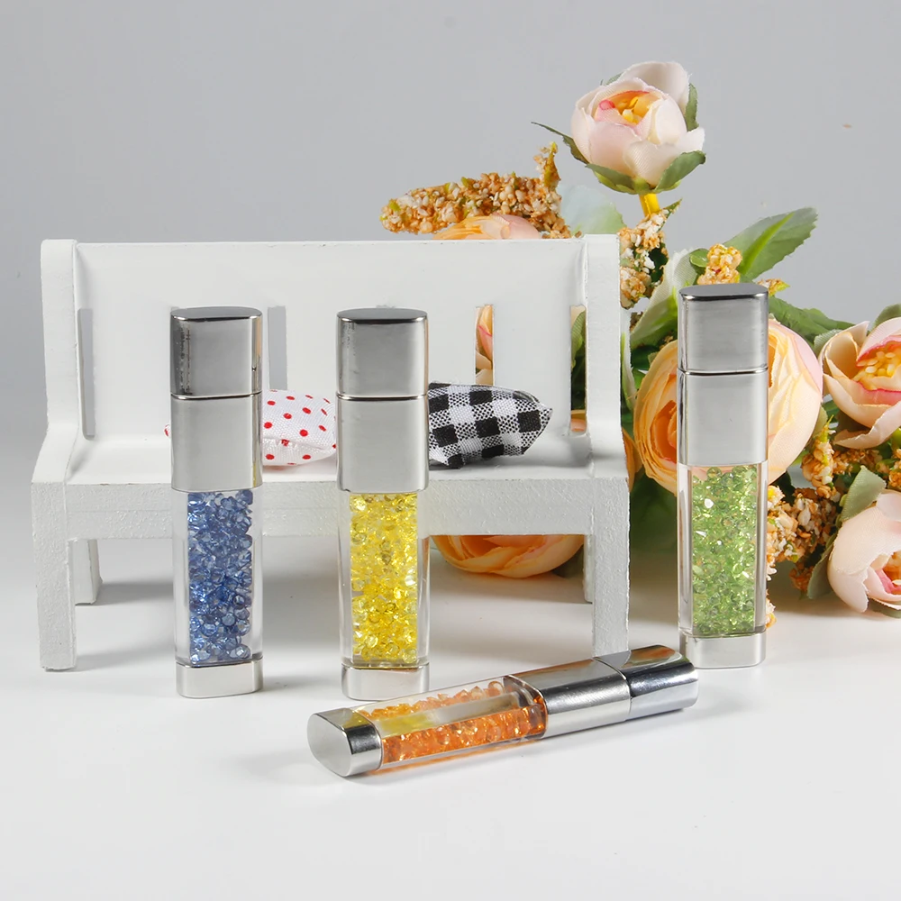 Brand New Crystal USB Flash Drives 128GB USB 2.0 Memory Flash Stick U Disk Pendrive 4GB 16GB 32GB 64GB U disk Creative Gift