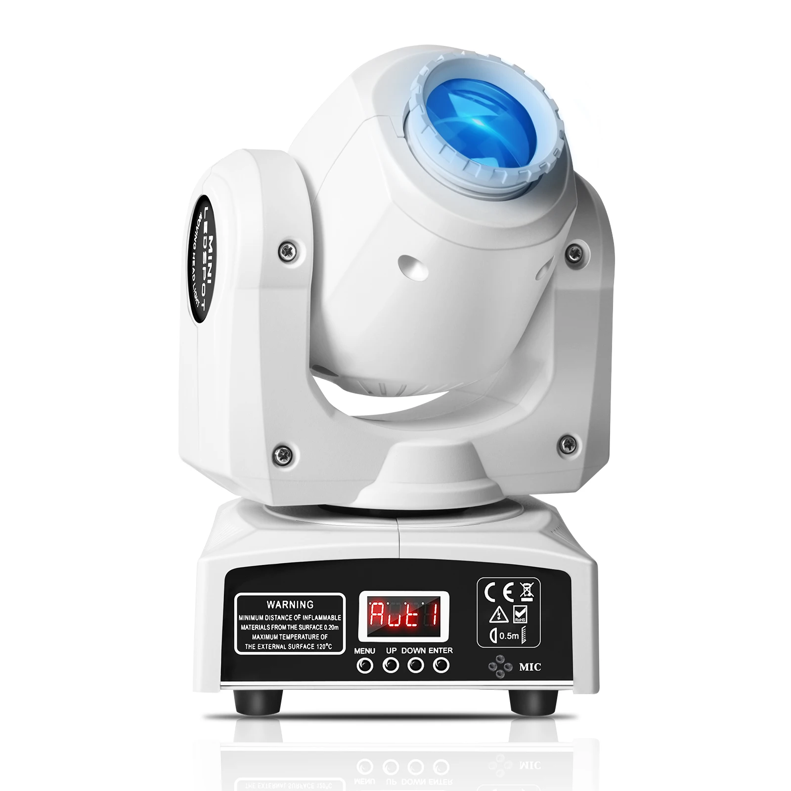 

GEFENSI 30W RGBW LED White Stage Light 8Gobos 14Colors Beam LED Moving Head Light DMX512 9/11CH Stage Light For DJ Party Disco