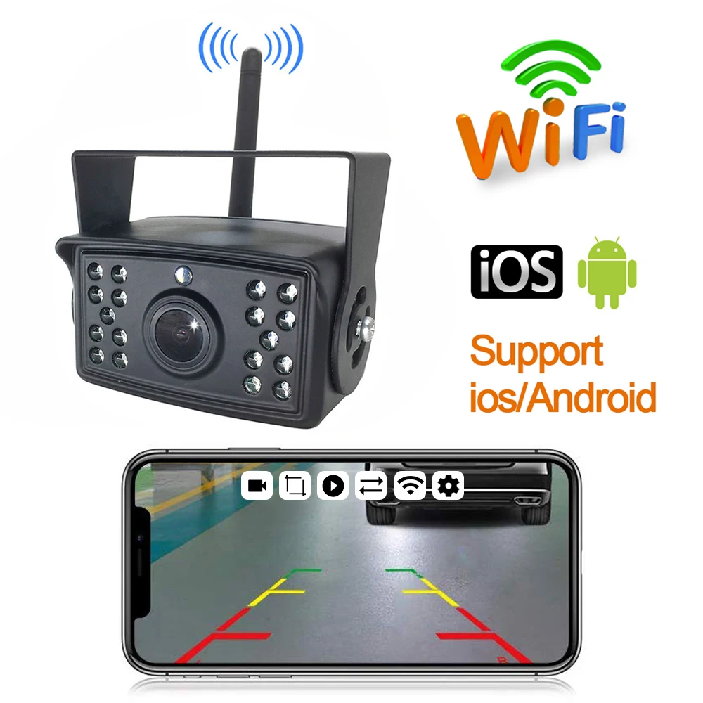 

1280*720P HD WiFi Heavy Duty Universal Truck Camera Waterproof With Night Vision For Trucks, Buses, RVs, Trailers Reverse Assist