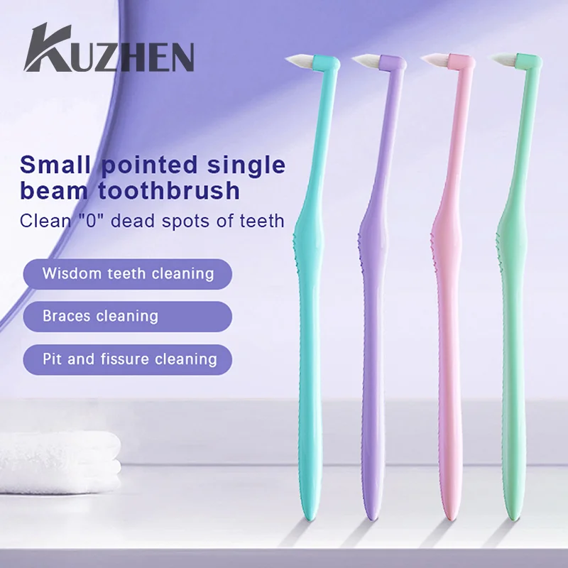 

Small Pointed Tip Orthodontic Toothbrush Soft Teeth Cleaning Toothbrush Oral Care Tool Small Head Cleaning Between Teeth