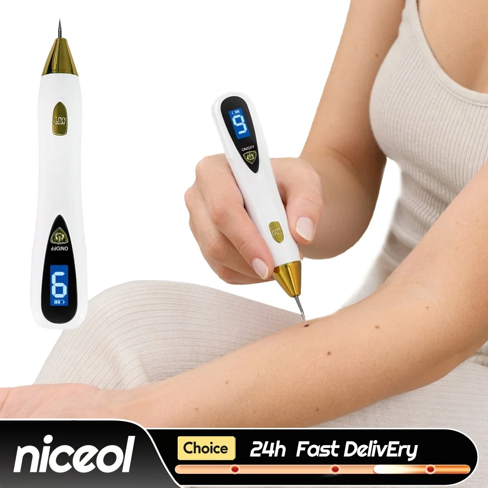 9 Levels Skin Tag Remover Pens with LED Display Professional Mole Wart Removal Tool Portable Plasma Pens for Face Body Beauty