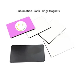 Sublimation Blank Fridge Magnets Rectangle MDF Refrigerator Sticker Heat Transfer For DIY Print Image Logo