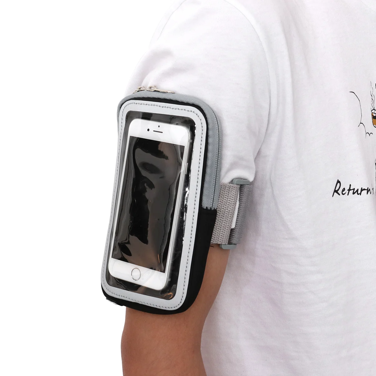 

Sports Arm Bag Waterproof Dacron Adjustable Black High Elastic Belt for 6 Inch Screens Outdoor Running Phone Money Key Earphone