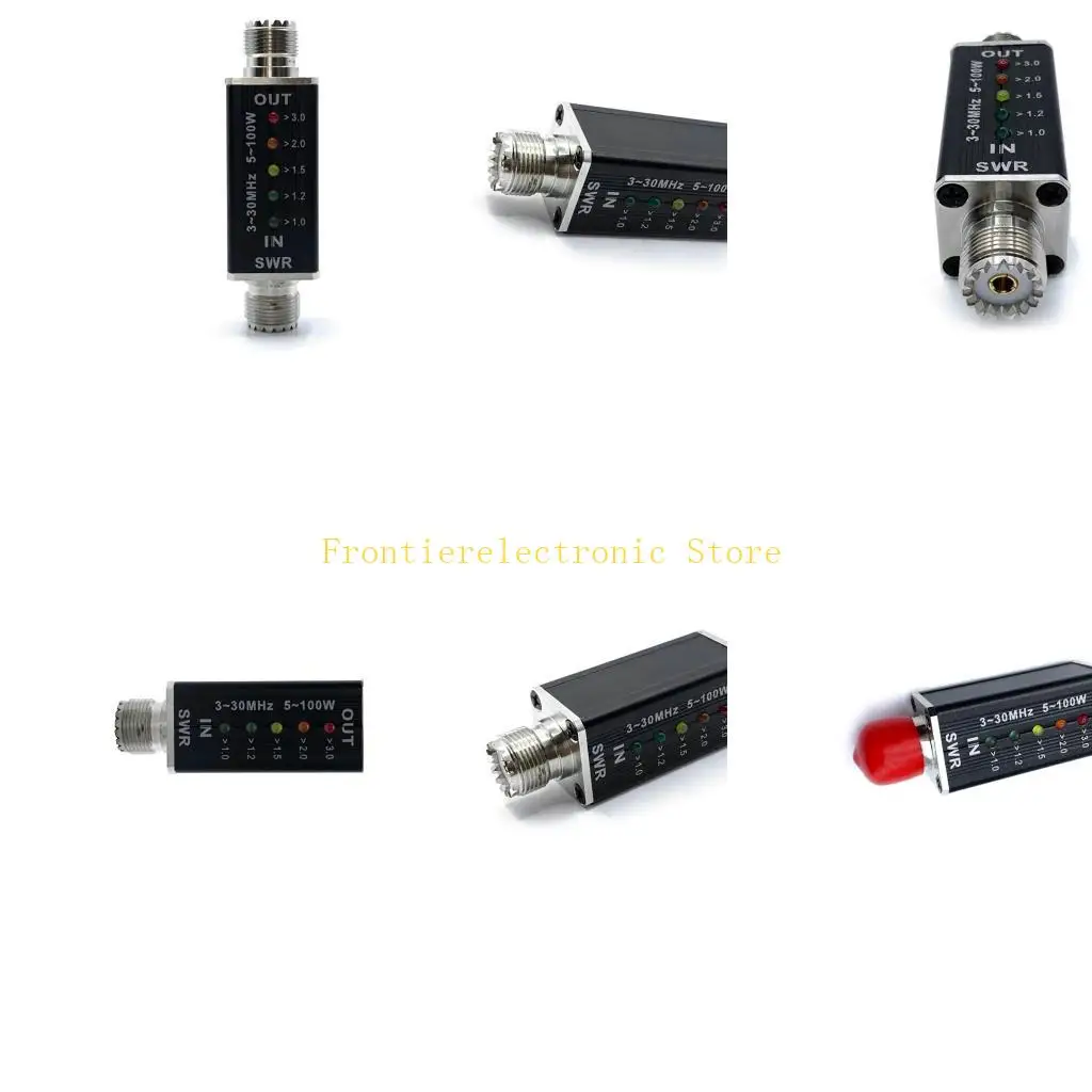 

G8DB Коротковолновый измеритель частоты 3-30 МГц 100 Вт Коротковолновый постоянный измеритель 5 светодиодных индикаторов