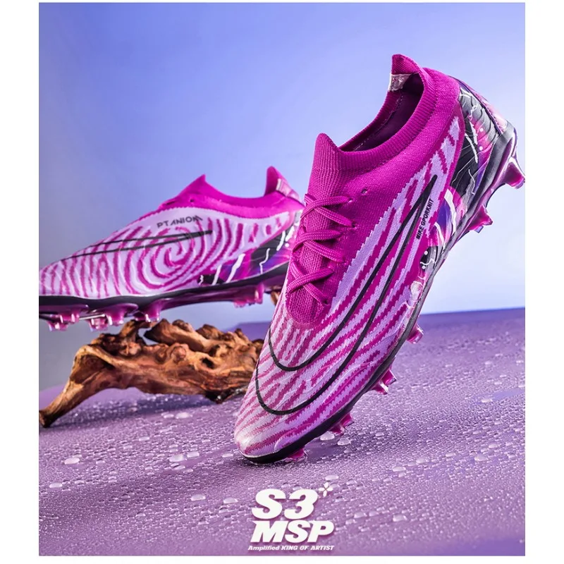 รองเท้าฟุตบอลผู้ชายแบบมืออาชีพ TF สำหรับสนามหญ้าเทียม รองเท้ากีฬากลางแจ้ง รองเท้าฝึกซ้อม