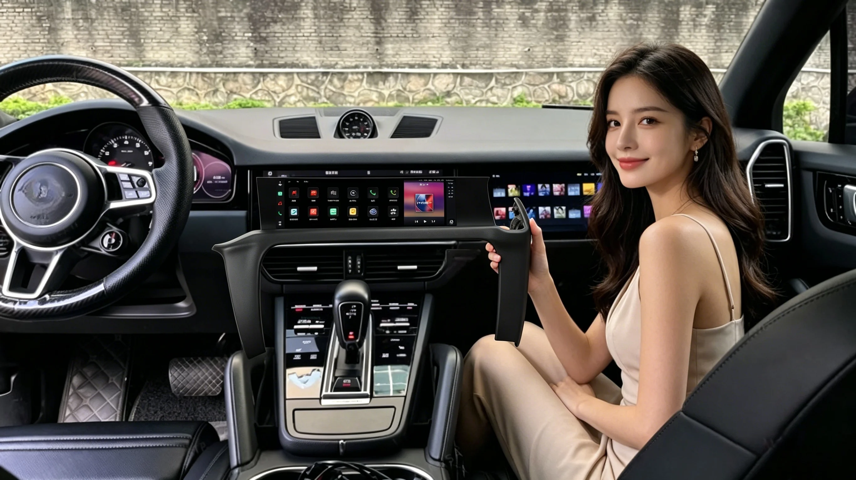 

Co-pilot 15“ Screen Carplay For Porsche Cayenne 2018 2019 -2023 2024 Car Multimedia Player Panel Display Unit Android 13 Monitor