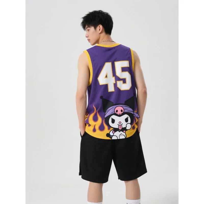 

MOTO-Kuromi cartoon 3D printed basketball vest sleeveless sports top