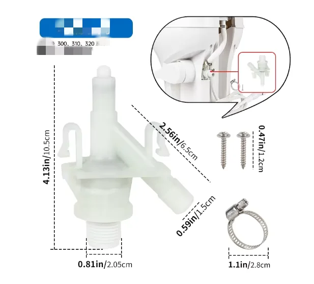 SEAFLO Yacht Toilet RV Straight Drain Valve Dedicated Electric Boat Vehicle-Mounted Ceramic Toilet 12V 24V Accessories