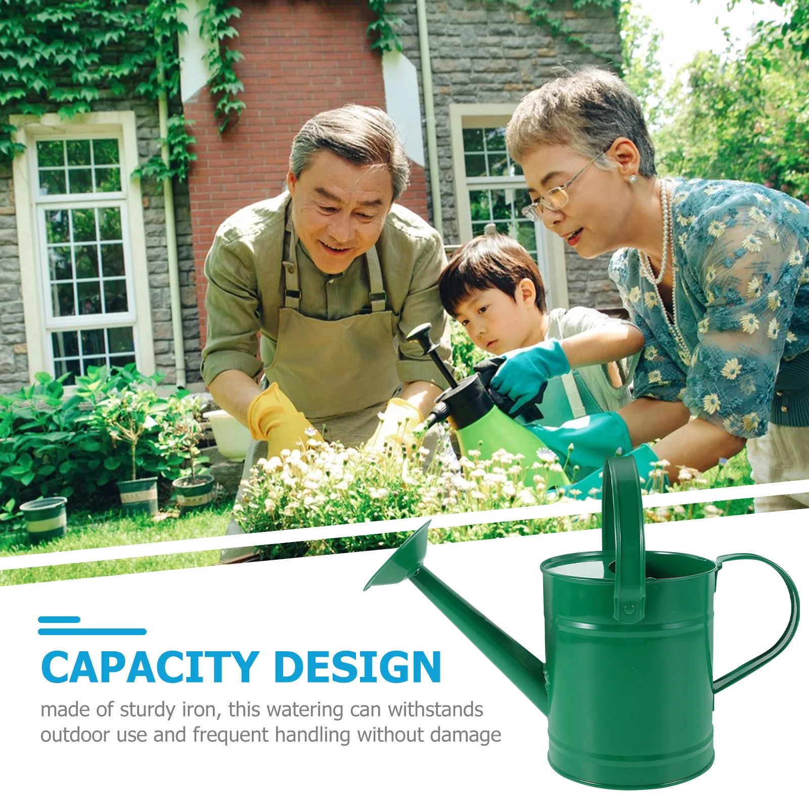 

Water The Flowers Children's Watering Pot Toddler Sprinkler Iron Gardening Bucket